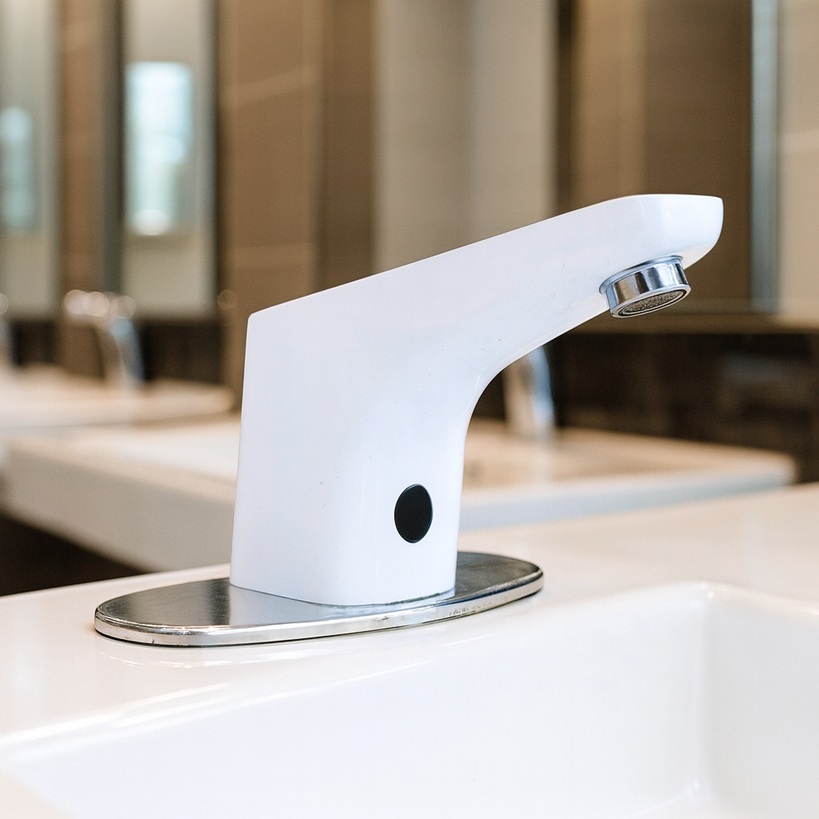 Fontana Sierra High Quality Touchless Automatic Sensor White Sink Faucet